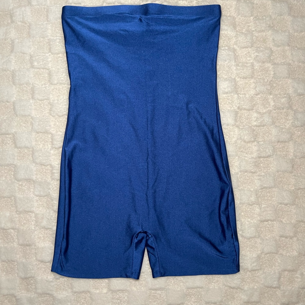 Royal blue strapless jumpsuit
